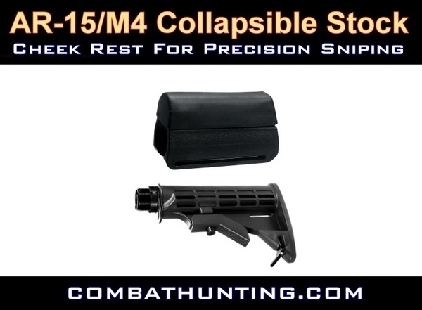 Collapsible AR-15/M4 Carbine Stock Cheek Rest