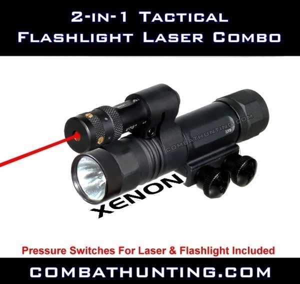 Tactical Red Laser Flashlight Combo