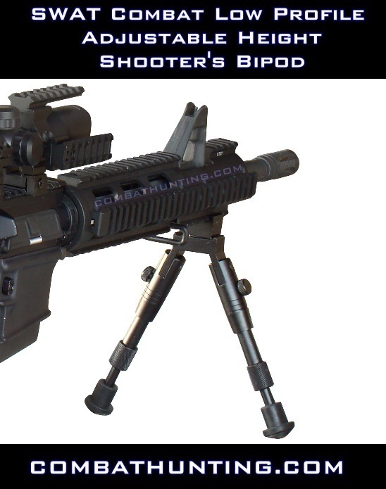 Swat Combat Low Profile Adjustable Height Bipod