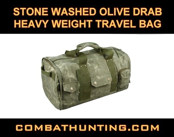 Stone Washed Olive Drab Heavy Weight Travel Bag