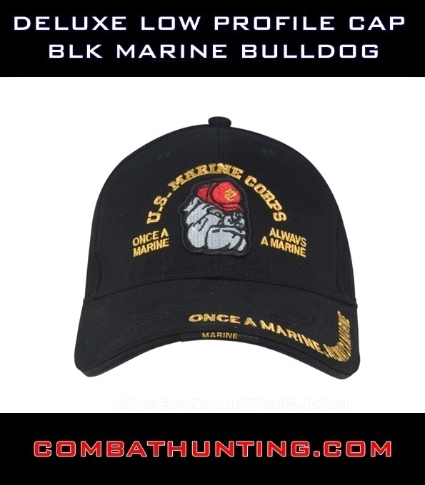 Deluxe Low Profile Cap Blk Marine Bulldog