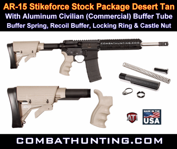 AR-15 Stikeforce Stock Package Desert Tan