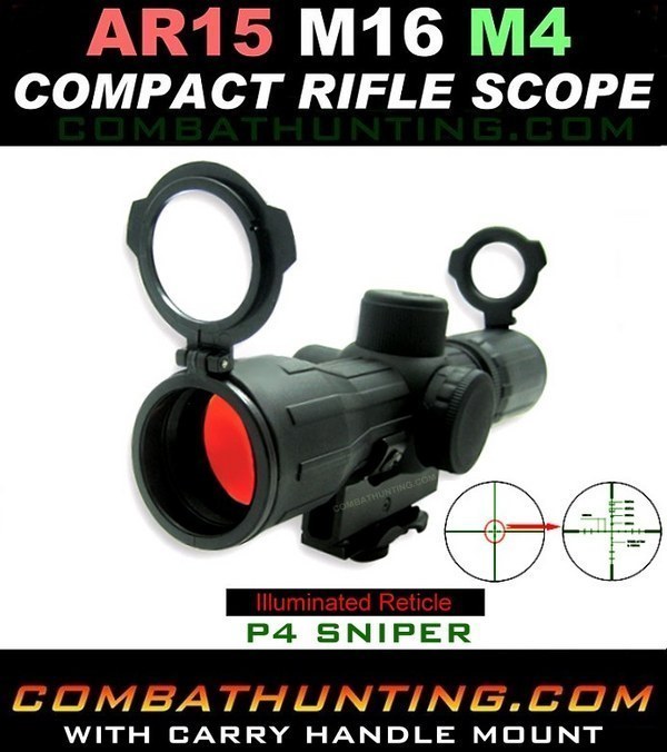 AR-15 Scope and Mount 4X30 Illuminated Reticle P4