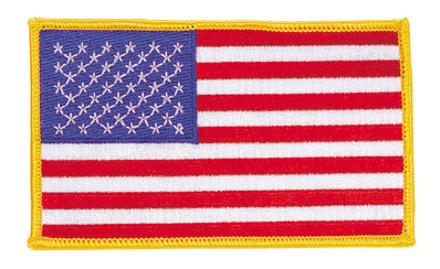 U.S. Flag Patch Gold border 2