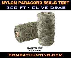 Mil-Spec 550 Paracord, 300' Olive Drab