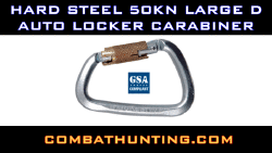 D Auto Locker Carabiner Hard Steel 50KN Large