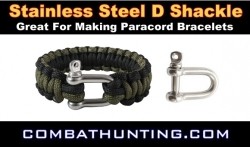 Paracord Bracelet D Shackle Stainless Steel
