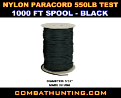 Rothco Nylon Paracord 550lb 1000 Ft Spool Black