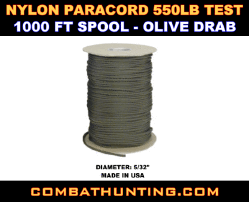 Rothco Nylon Paracord 550lb 1000 Ft Spool Olive Drab