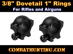 3/8" Dovetail Scope Rings For 1" Scope