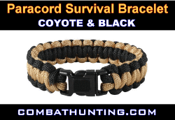 Paracord Bracelet With Coyote Brown & Black