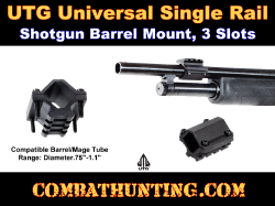 UTG Universal Single-rail Shotgun Barrel Mount, 3 Slots