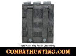 Triple Pistol Mag Pouch Urban Gray High Capacity