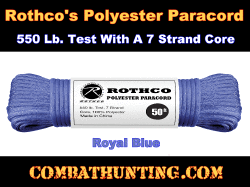 Rothco Polyester Paracord Royal Blue 50'