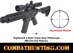 Sightmark 3-9x42 Triple Duty Riflescope Mil-Dot Dot Reticle