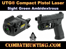 Compact Green Pistol Laser Picatinny UTG Ambidextrous