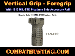 Vertical Grip Foregrip With Storage Tan/FDE