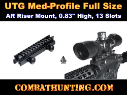 UTG Med-profile Full Size Riser Mount, 0.83" High, 13 Slots 