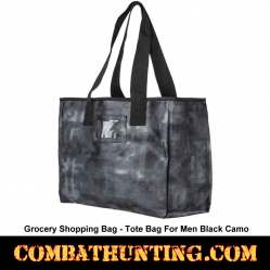 Digital Black Camo Grocery Shopping Bag-Tote Bag For Men