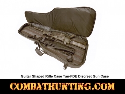 Guitar Shaped Rifle Case Tan-FDE Discreet Gun Case