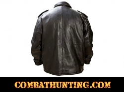 Mens Leather Field Jacket Stone Design