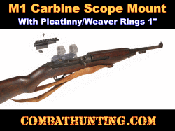 M1 Carbine Scope Mount Complete With 1" Rings