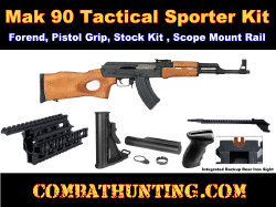 AK47 Mak 90 Tactical Sporter Kit With Stock, Grip, Quad Rail & Mount