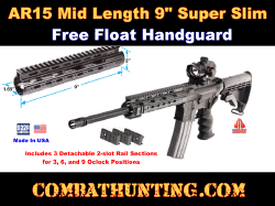 UTG PRO AR-15 Mid Length 9" Super Slim Handguard