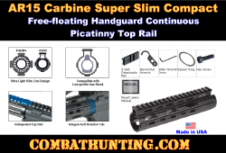 AR-15 Carbine Super Slim Free Float Handguard USA