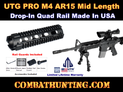 AR-15 Mid Length Mil-spec Picatinny Quad Rail Handguard For Triangle Cap