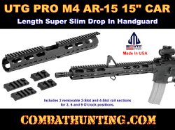 UTG PRO AR15 15" Car Length Super Slim Handguard