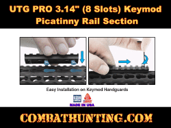 UTG PRO 3.14" 8 Slots Keymod Picatinny Rail