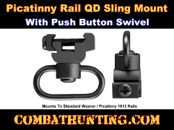 QD Sling Swivel Mount With Picatinny Rail Attachment – Rifle Sling Mount Point – Shooting Accessory