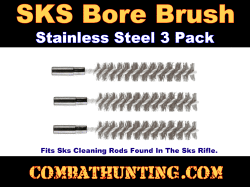 Stainless Sks Bore Brush 7.6239mm-3 Pack