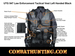 UTG 547 Law Enforcement Tactical Left Handed Vest Black