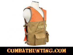 Blaze Orange Hunting Vest With Game Bag