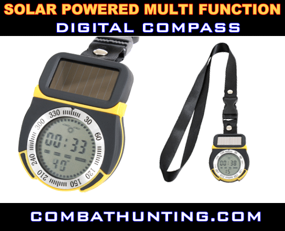 Solar Powered Multi Function Digital Compass