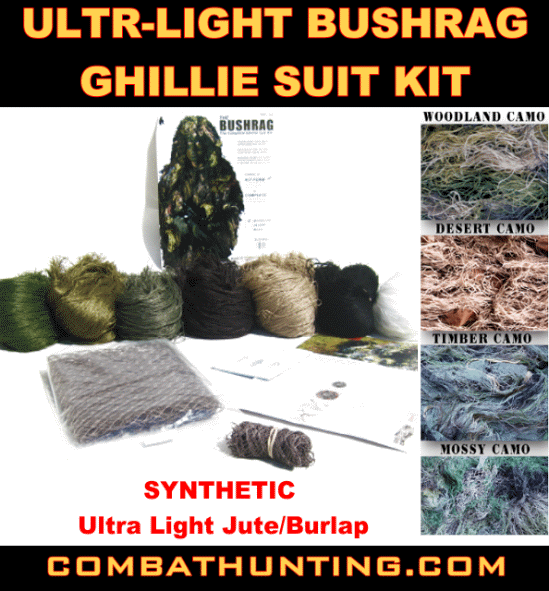 Ultralight Synthetic Ghillie Suit Kit Timber Camo