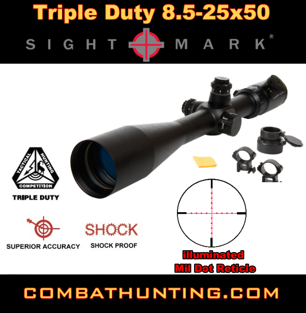 Sightmark 8.5-25x50 Mil-Dot Riflescope