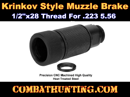 AR-15 Krinkov Muzzle Brake .223 5.56 1/2