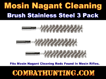 Stainless Mosin Nagant Cleaning Brush-3 Pack