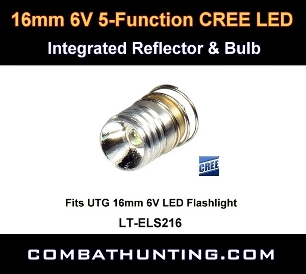 UTG IRB-ELS016 16mm 6V 5-function LED Integral Reflector/Bulb 