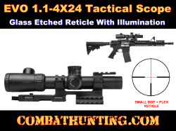 AR-15 1-4x24 Scope Illuminated & Cantilever Scope Mount