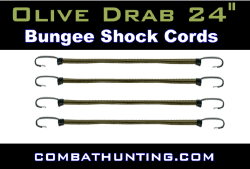 Olive Drab Bungee Shock Cords 4 Pack 36"