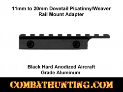11mm Dovetail to 20mm Weaver-Picatinny Rail Adapter