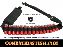 12/20 Gauge Shotgun Sling Shell Holder/Bandolier