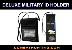 Military Deluxe Black ID Holder