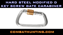 Hard Steel Modified D Key Screw Gate Carabiner