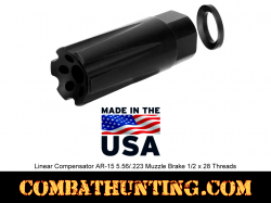Linear Compensator AR-15 5.56/.223 Muzzle Brake 1/2 x 28 Threads