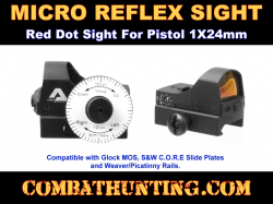 Micro Reflex Sight Red Dot Sight For Pistol 1X24mm